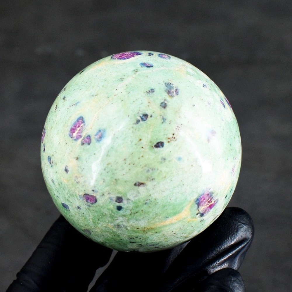 Genuine 1083.00 Cts Pink In Ruby Fuchsite Sphere